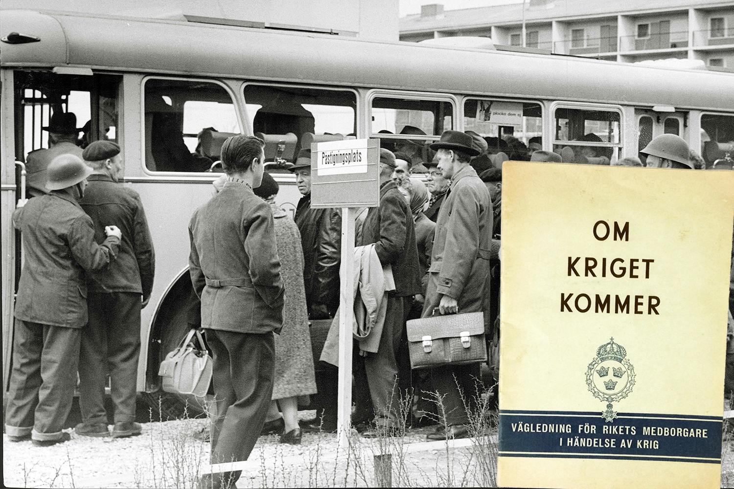 civilforsvarsovning vasteras 1960 utrymning buss teaser